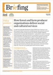 How forest and farm producer organisations deliver social and cultural services